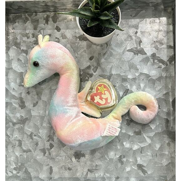 TY NEON The‎ Seahorse Beanie Baby (1999) With Tag, NEW (hh) - Picture 4 of 4